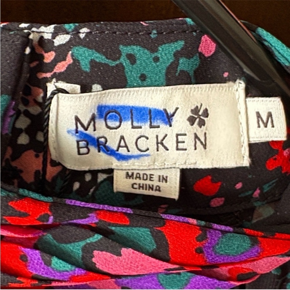 NWT Molly Bracken Black Floral Chiffon
Choker Collar Dress Size Medium - Picture 14 of 16